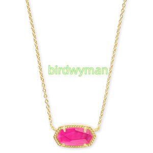 Elisa Gold Pendant Necklace in Azalea Illusion